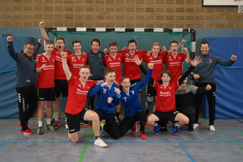 Die A-Jugend der Handballfreunde machte den Meistertitel in der Bezirksliga-Platzierungsrunde vorzeitig perfekt. (Foto: HF)