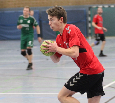 Moritz König und die Handballfreunde bleiben auf dem Platz an der Sonne - glänzen konnten sie am letzten Wochenende jedoch nicht. (Foto: Heidrun Riese)