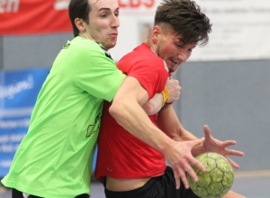 Timo Fieke wurde aus dem "Handball-Ruhestand" zurückgeholt und unterstützte die HF-Reserve. (Foto: Heidrun Riese)
